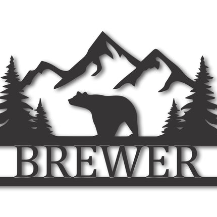 Custom Wildlife Metal Monogram Sign | Personalized Wildlife Metal Name Sign | 15 Color Options