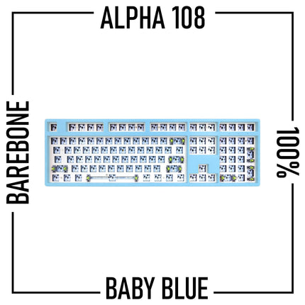 Alpha 108 - 100% Wireless Mechanical Keyboard Barebone Kit