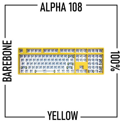Alpha 108 - 100% Wireless Mechanical Keyboard Barebone Kit