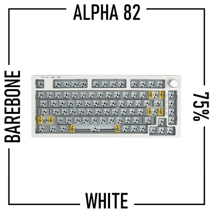 Alpha 82 - 75% Wireless Keyboard Barebone Kit with knob