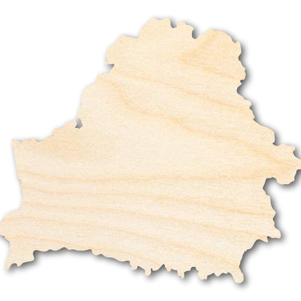 Unfinished Wood Belarus Country Shape - Europe Craft - up to 46" DIY