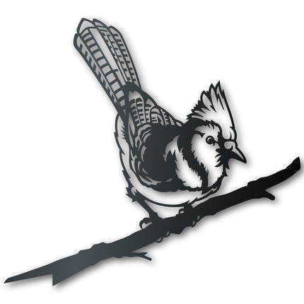 Blue Jay Tree Stake Metal Wall Art | Indoor Outdoor | Up to 46" | Over 20 Color Options