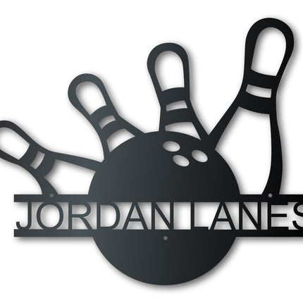 Custom Metal Bowling Strike Wall Art - Custom Metal Sports Sign - 14 Color Options