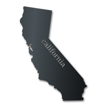 Metal California Wall Art - Custom Metal US State Sign - 14 Color Options