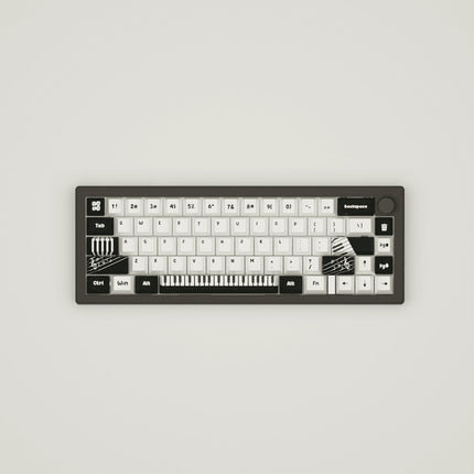 Classic Piano Design Keycaps and Mechanical Keyboard