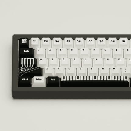 Classic Piano Design Keycaps and Mechanical Keyboard