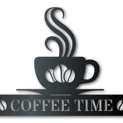 Custom Metal Coffee Bean Wall Art | Indoor Outdoor | Up to 46" | Over 20 Color Options