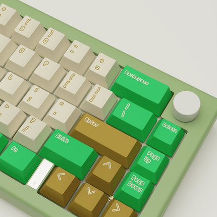 Creamy Green Design Keycaps and Mechanical Keyboard