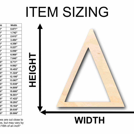 Unfinished Wood Delta Silhouette - Craft- up to 46" DIY