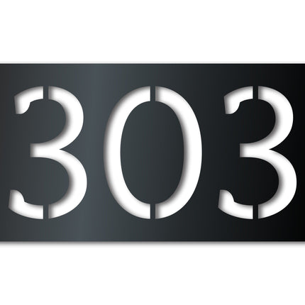 Custom Metal House Number Stencil Wall Art - Custom House Numbers Vertical Horizontal - 14 Color Options