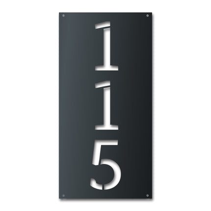 Custom Metal House Number Stencil Wall Art - Custom House Numbers Vertical Horizontal - 14 Color Options