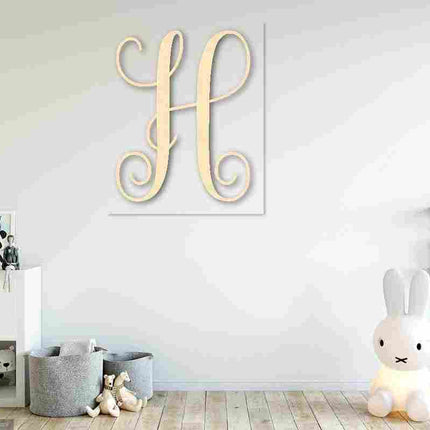 Unfinished Individual Wood Monogram Personalized - Weddings - Nursery - Wall Hang - up to 46" High DIY