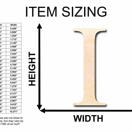 Unfinished Wood Iota Silhouette - Craft- up to 46" DIY