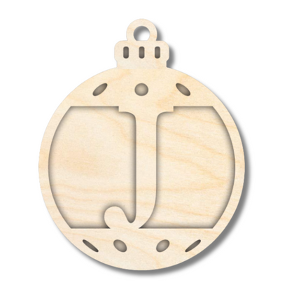Unfinished Wood Layered Letter Christmas Ornaments | A-Z | 2 Piece | 5" Tall | 1/8" Wood | Wood Craft DIY