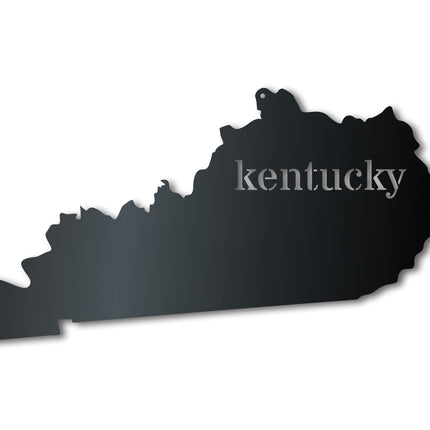 Metal Kentucky Wall Art - Custom Metal US State Sign - 14 Color Options