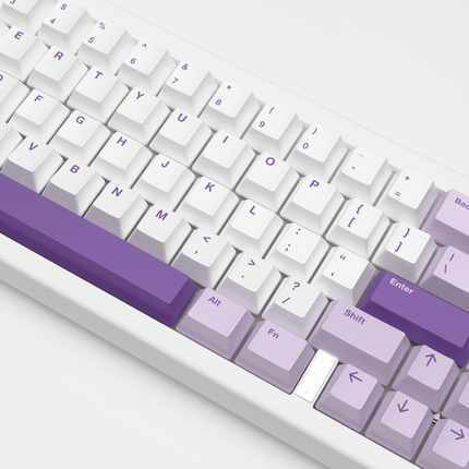 Lavender Design Keycaps and Mechanical Keyboard