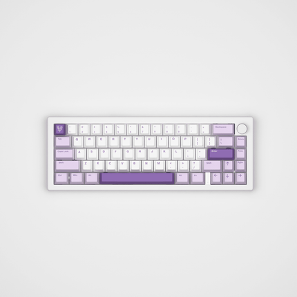 Lavender Design Keycaps and Mechanical Keyboard