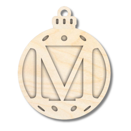 Unfinished Wood Layered Letter Christmas Ornaments | A-Z | 2 Piece | 5" Tall | 1/8" Wood | Wood Craft DIY