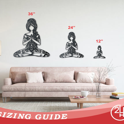 Custom Metal Meditation Wall Art - 14 Color Options