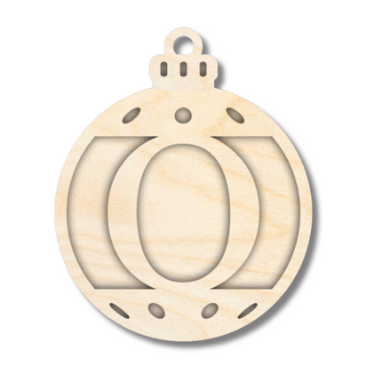 Unfinished Wood Layered Letter Christmas Ornaments | A-Z | 2 Piece | 5" Tall | 1/8" Wood | Wood Craft DIY