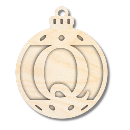 Unfinished Wood Layered Letter Christmas Ornaments | A-Z | 2 Piece | 5" Tall | 1/8" Wood | Wood Craft DIY