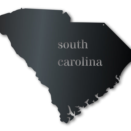 Metal South Carolina Wall Art - Custom Metal US State Sign - 14 Color Options