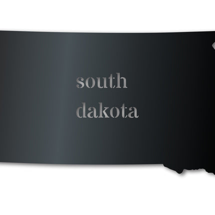 Metal South Dakota Wall Art - Custom Metal US State Sign - 14 Color Options