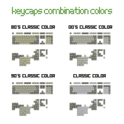 Spanish Classic Vintage Keycaps Set | Retro Keycaps