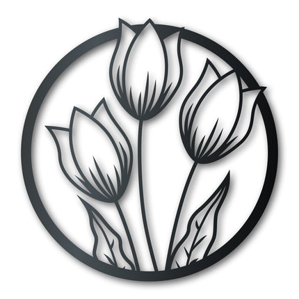 Metal Spring Tulips Wall Art - 14 Color Options