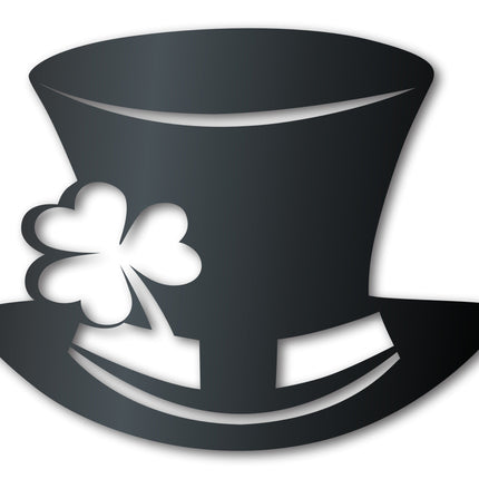 Metal St Patrick's Day Hat Wall Art - Metal Irish Sign - 14 Color Options