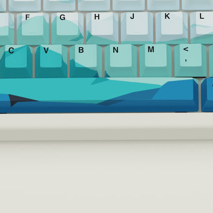 Sunset Design Keycaps and Mechanical Keyboard