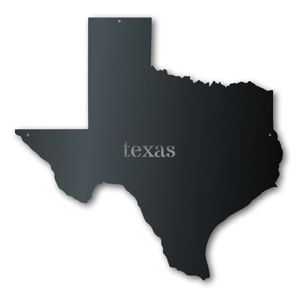 Metal Texas Wall Art - Custom Metal US State Sign - 14 Color Options