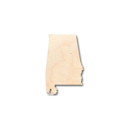 Unfinished Wood Alabama Shape - State - Craft - up to 46" DIY