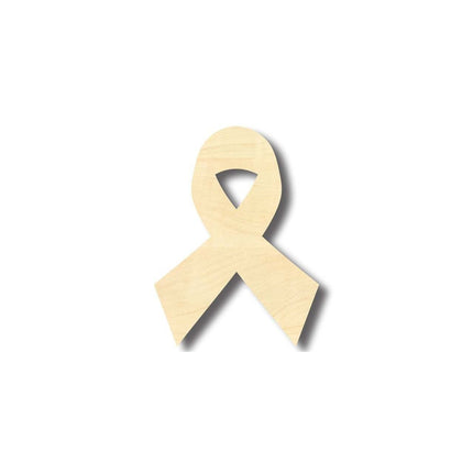 Unfinished Wood Cancer Ribbon Shape - Craft - up to 46" DIY