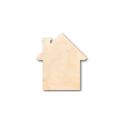 Unfinished Wood House Shape - Craft - up to 46" DIY