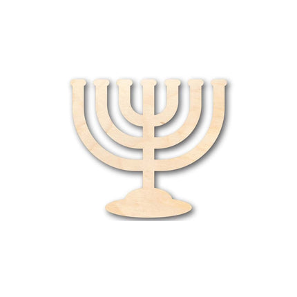 Unfinished Wood Menorah Shape - Hanukkah - Craft - up to 46" DIY