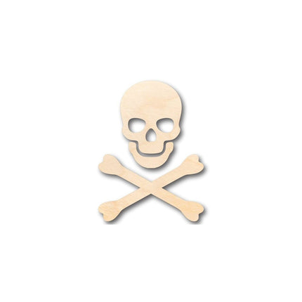 Unfinished Wood Skull Crossbones Shape - Pirates - 3 Piece Craft - up to 46" DIY