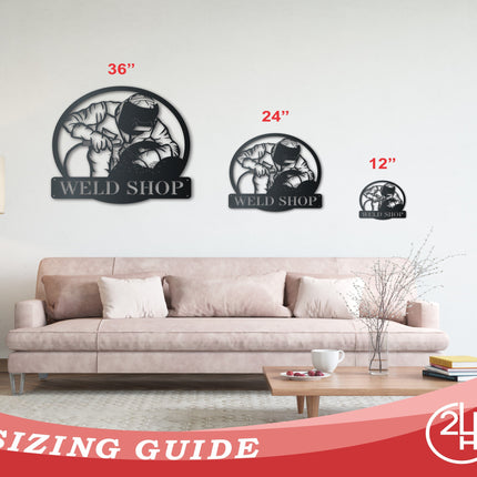 Metal Welder Wall Art - Custom Metal Sign - 14 Color Options