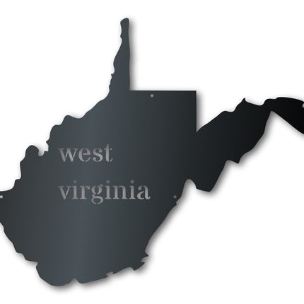 Metal West Virginia Wall Art - Custom Metal US State Sign - 14 Color Options