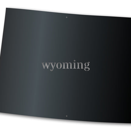 Metal Wyoming Wall Art - Custom Metal US State Sign - 14 Color Options