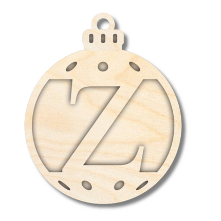 Unfinished Wood Layered Letter Christmas Ornaments | A-Z | 2 Piece | 5" Tall | 1/8" Wood | Wood Craft DIY