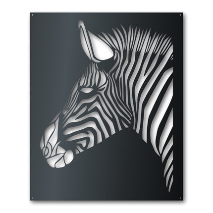 Metal Zebra Panel Wall Art