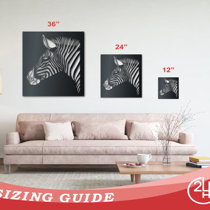 Metal Zebra Panel Wall Art